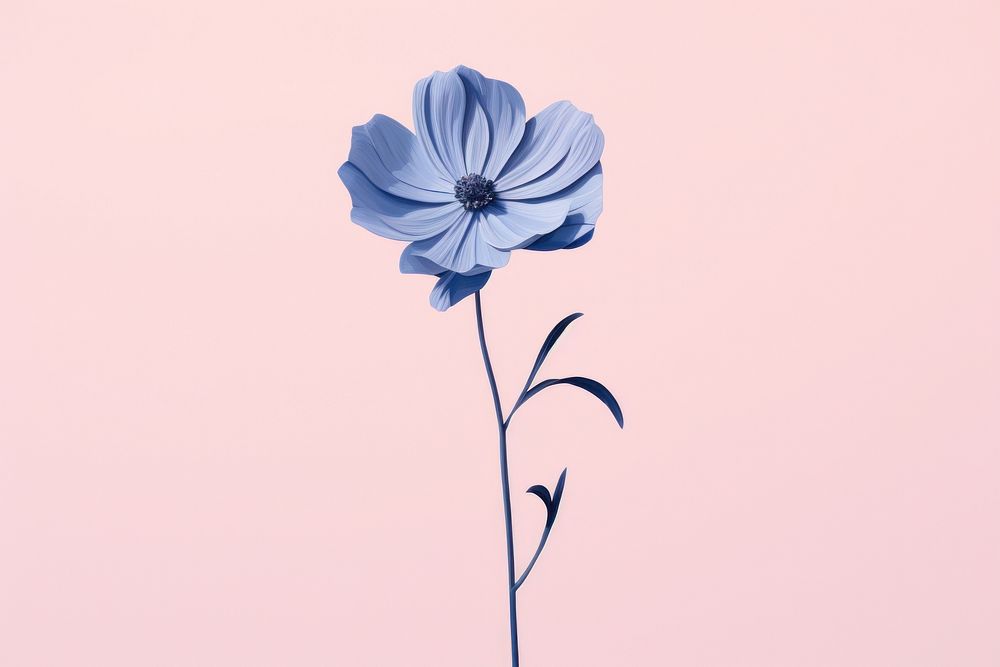  Blue flower nature petal plant. AI generated Image by rawpixel.