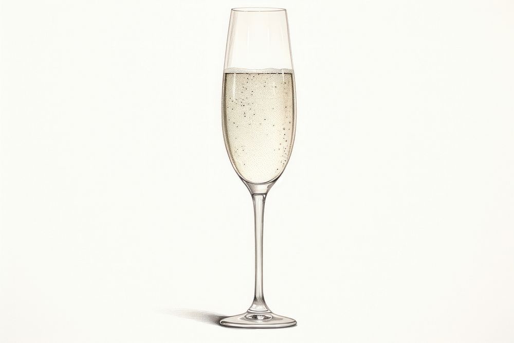  Champagne glass drink wine. AI generated Image by rawpixel.