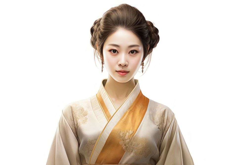 East asian woman in traditional dress portrait fashion kimono.