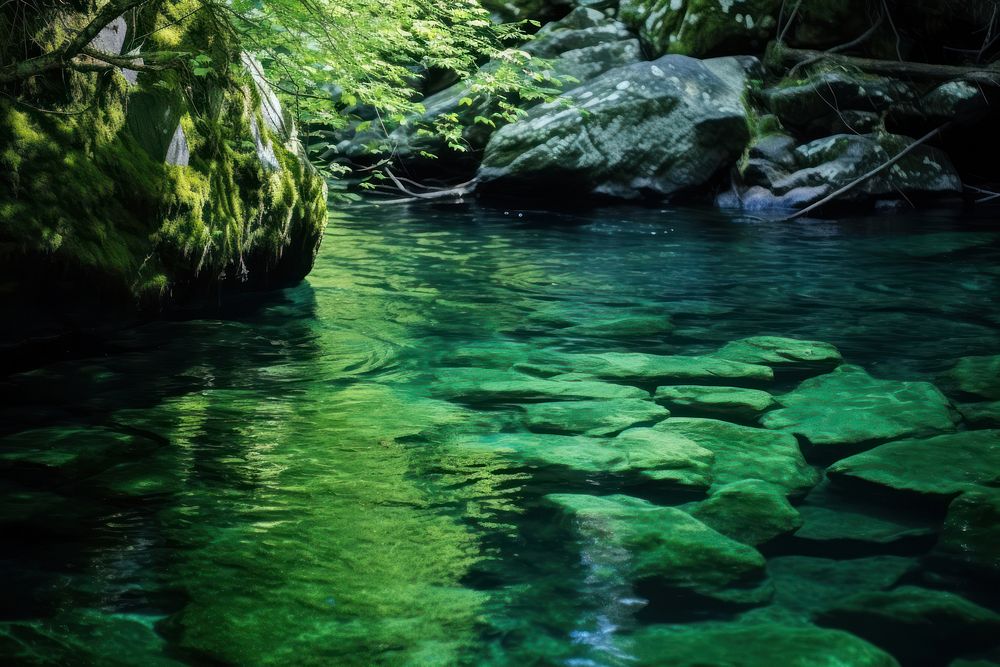 Green water background wilderness outdoors nature.