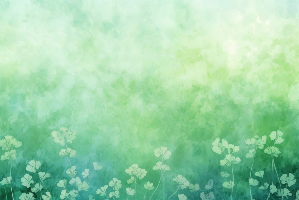 Green watercolor clover abstract background backgrounds outdoors nature.