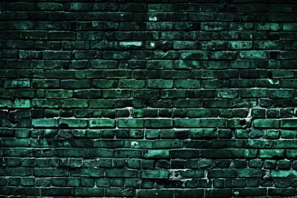 Green brick wall background architecture backgrounds repetition.
