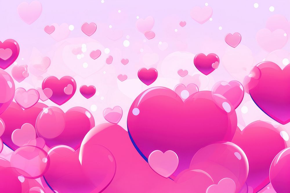 Heart bubbles pink background backgrounds abstract graphics.