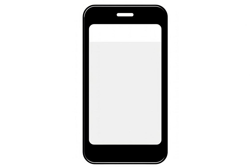 Cellphone icon black white background portability.