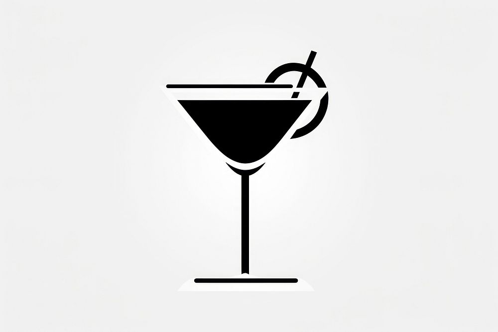 Alcohol cocktail icon martini drink black.