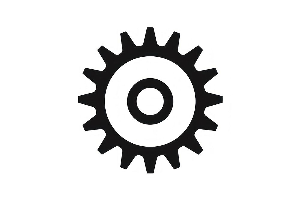 Gear icon technology equipment machinery.