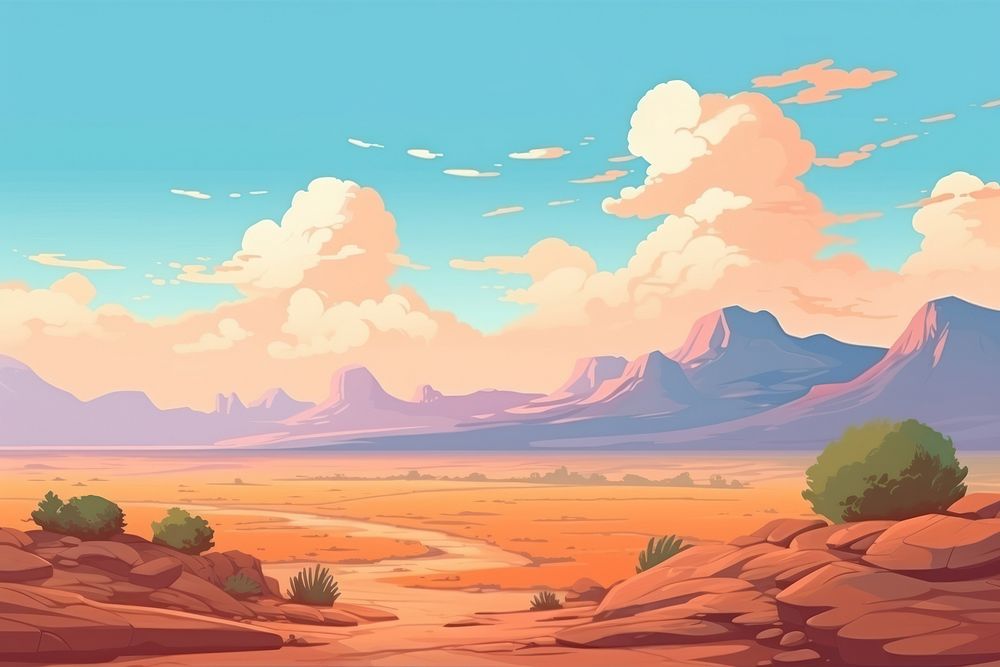 Desert landscape backgrounds panoramic.