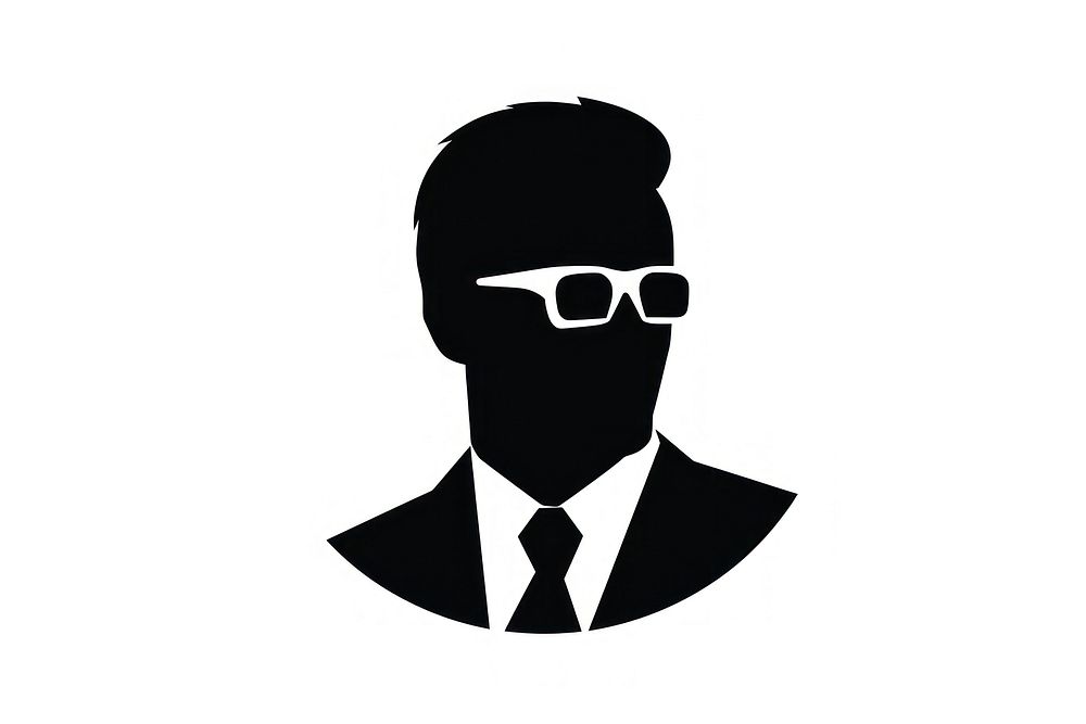 Election icon silhouette glasses adult.