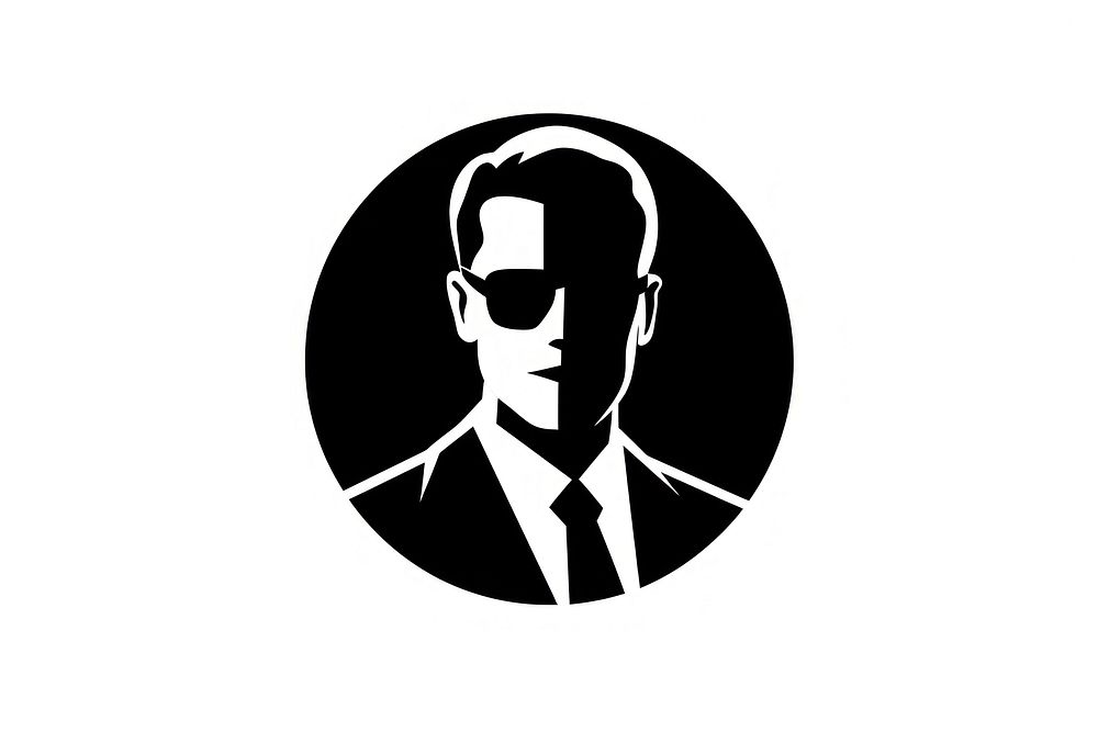 Election icon black logo white background.