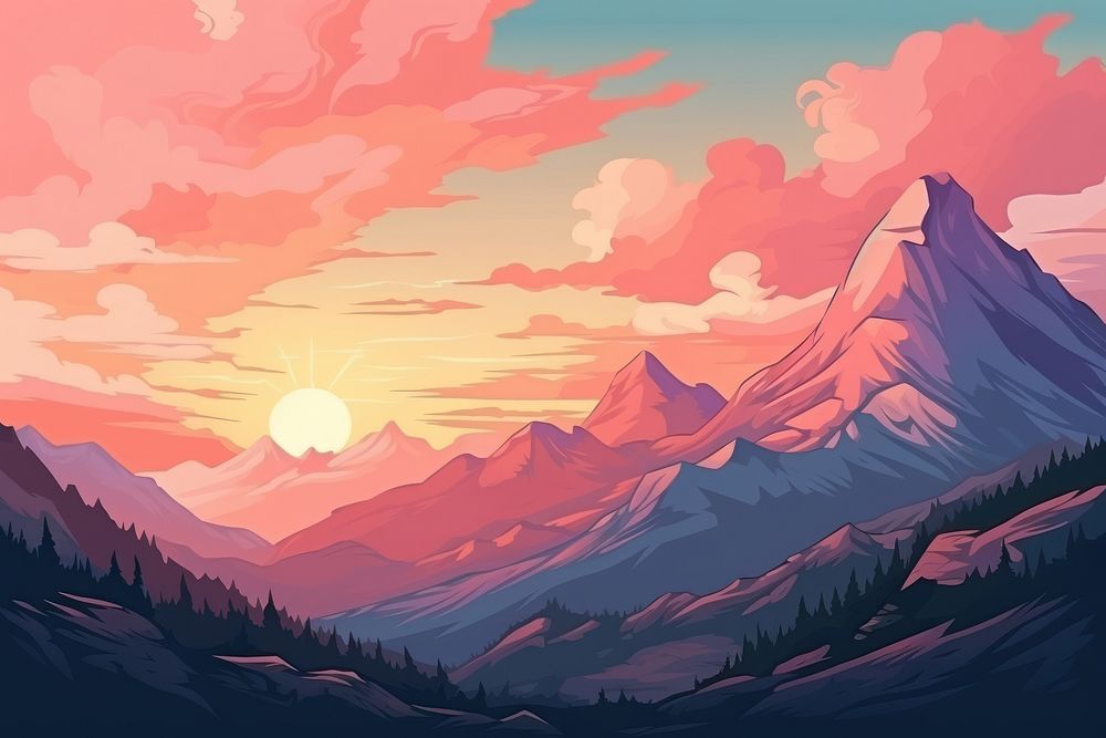 Mountain landscape mountain backgrounds.