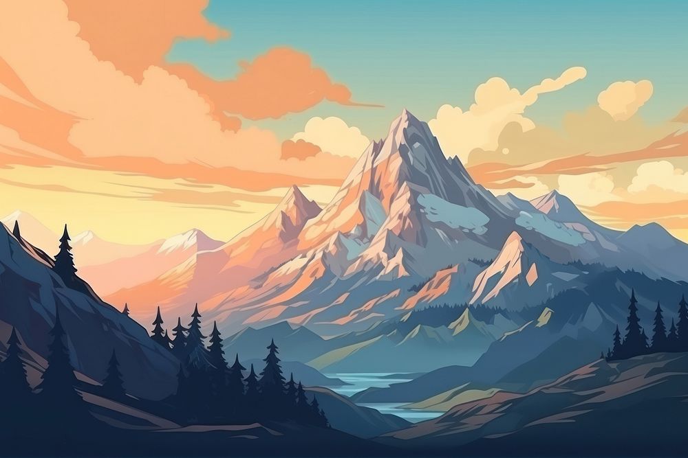 Mountain landscape mountain panoramic.