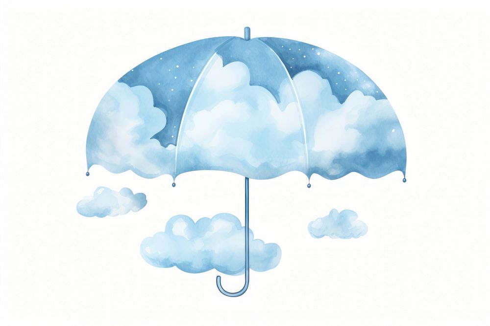 Umbrella cloud rain protection.