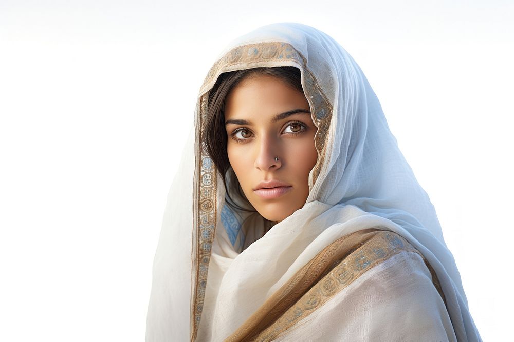 Omani woman portrait fashion white.