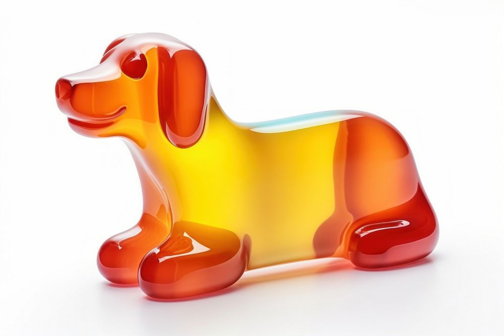  Dog white background confectionery figurine. AI generated Image by rawpixel.
