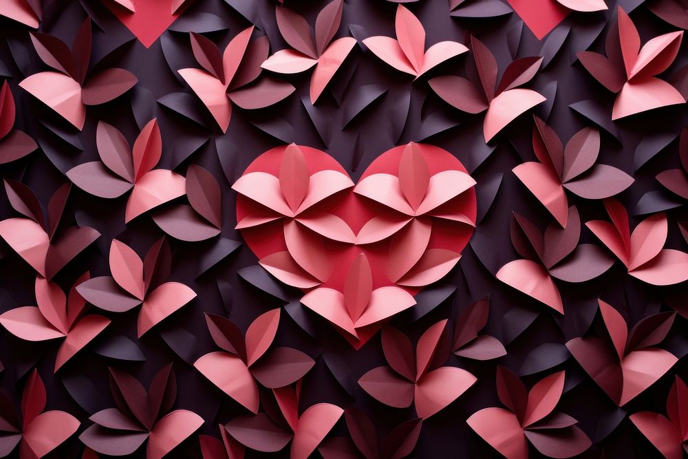 Paper heart pattern background backgrounds petal plant.