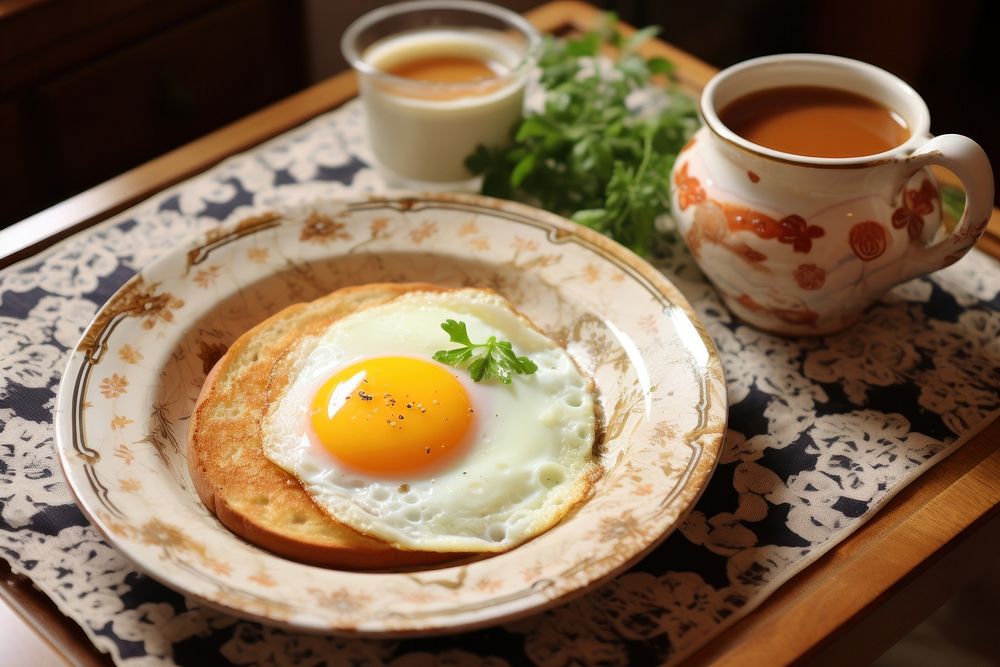 Egg breakfast brunch plate.