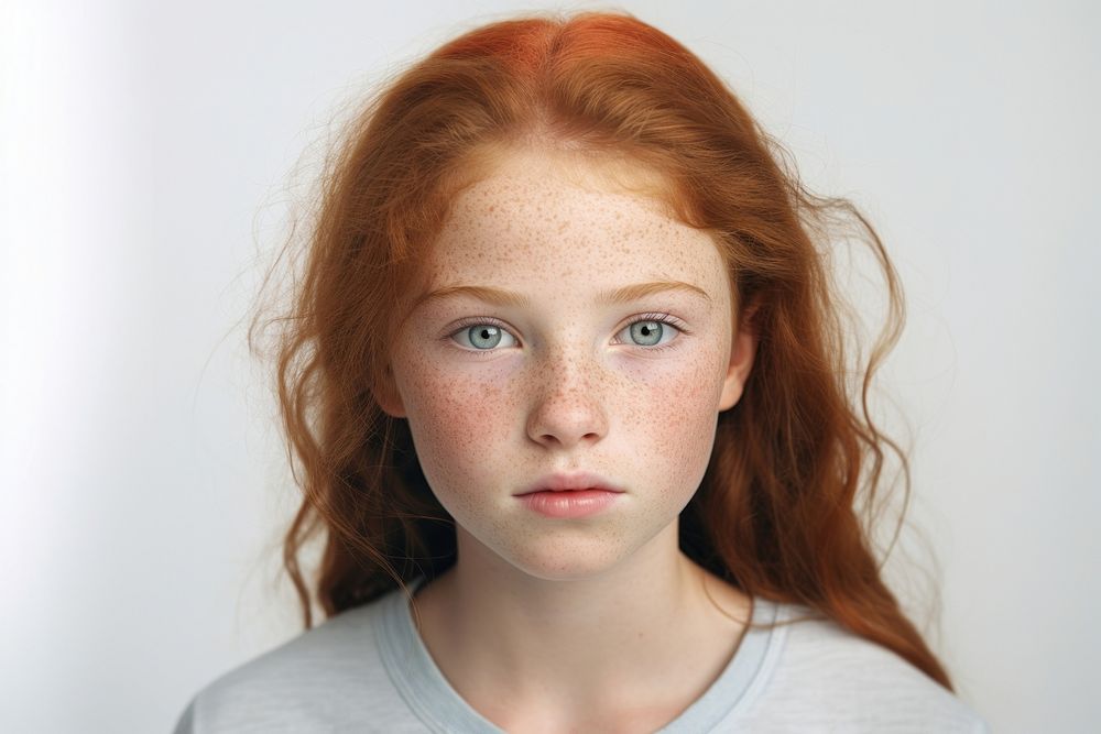 Freckle portrait adult photo.