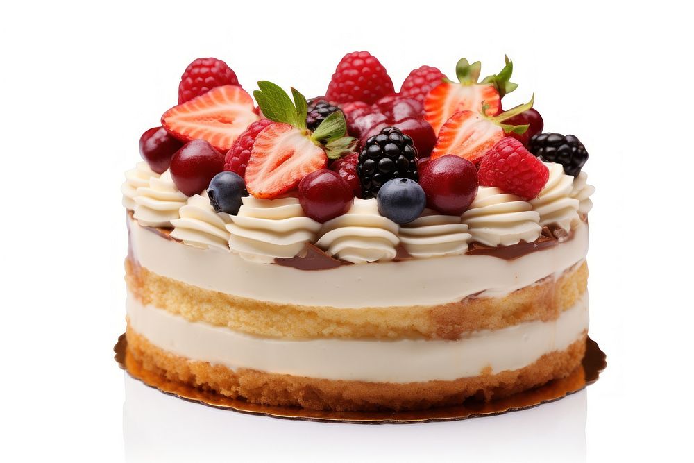Cake raspberry dessert cream.