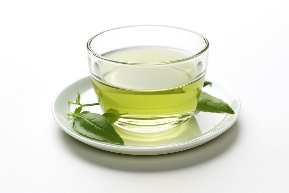 Tea saucer drink green.