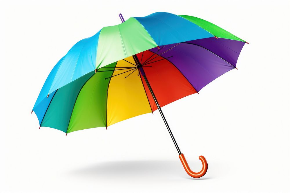 Umbrella rain white background protection.