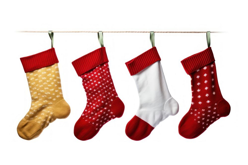 Sock christmas hanging clothesline.