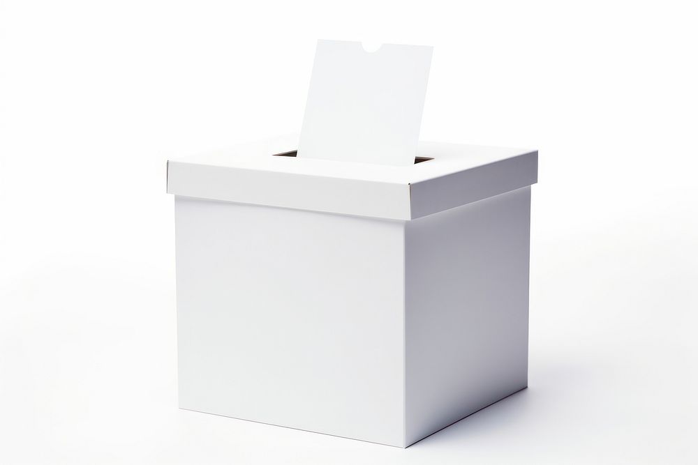 Voting ballot paper white white background.
