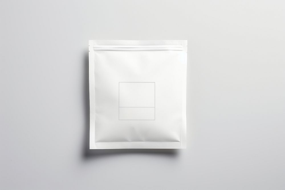 Tea bag  packaging white absence napkin.