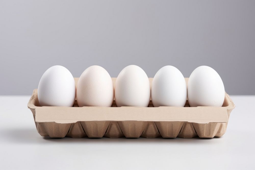 Cardboard egg carton  packaging food simplicity freshness.