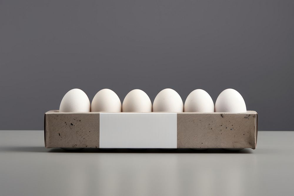 Cardboard egg carton  packaging gray gray background simplicity.