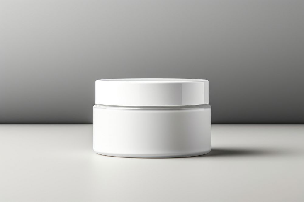 Cosmetic jar  packaging gray container porcelain.