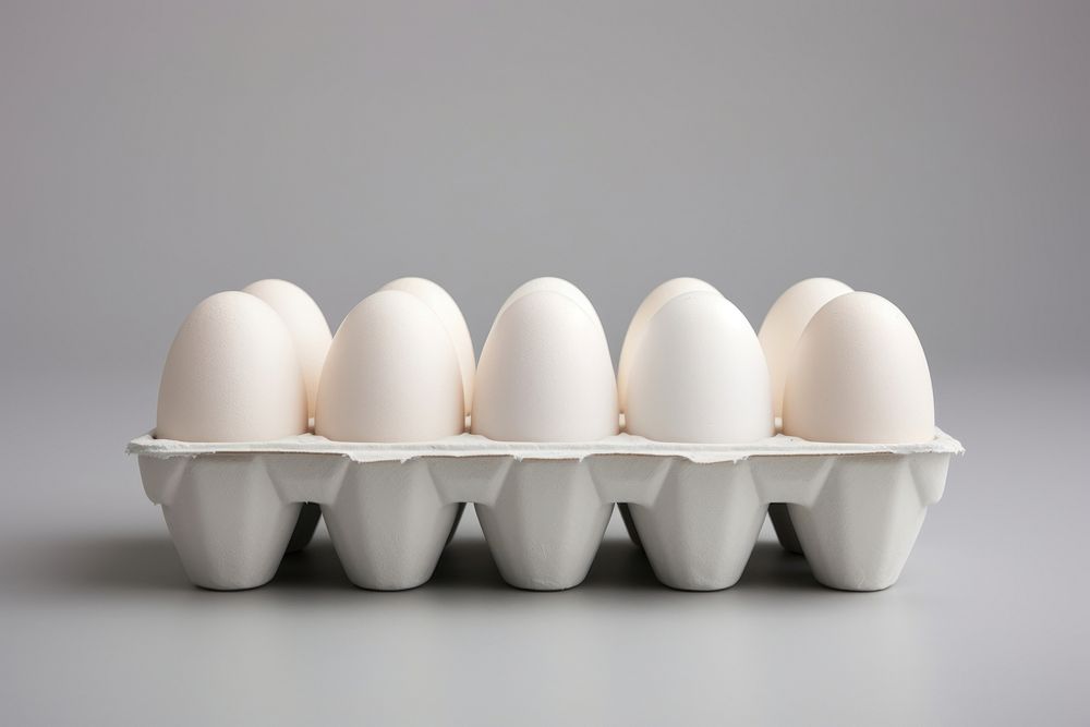 Egg carton with cap egg food gray.
