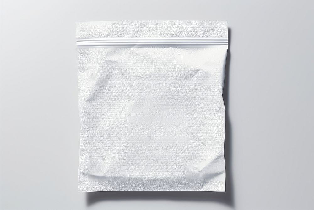 Sanitary bag  packaging white paper gray.