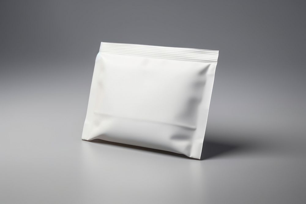 Sugar mini bag envelope  packaging white gray gray background.