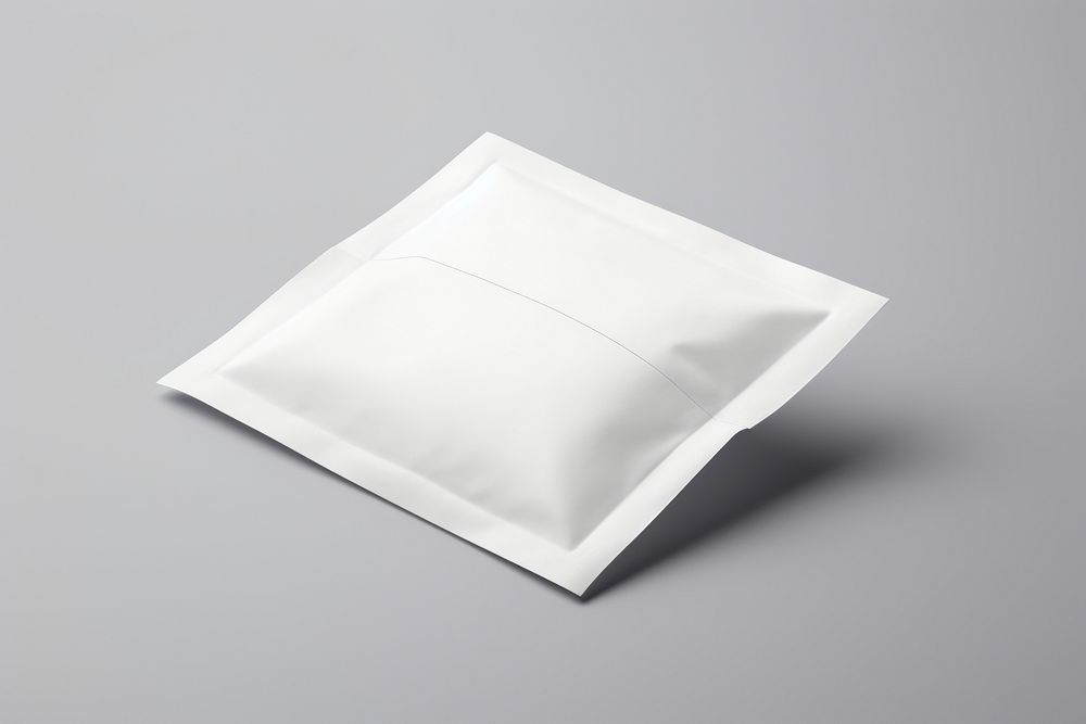 Sugar mini envelope  packaging white gray gray background.