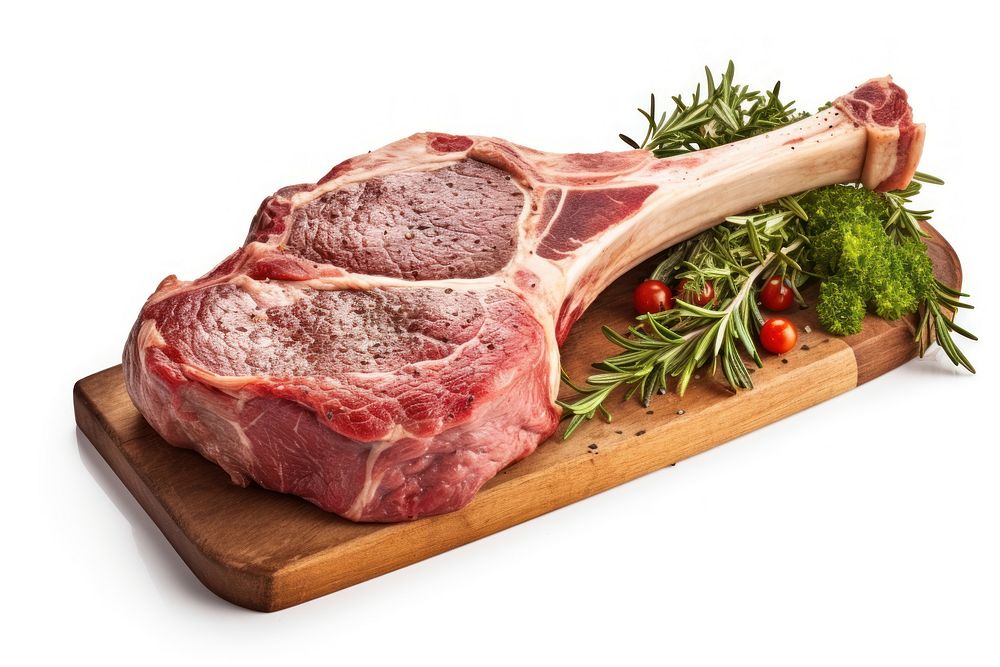 Fresh raw tomahawk beef steak meat food.