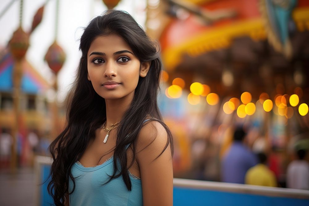 Indian teen age woman portrait photo architecture.
