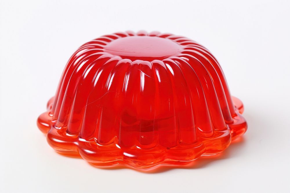 Red jelly food white background lighting. AI generated Image by rawpixel.