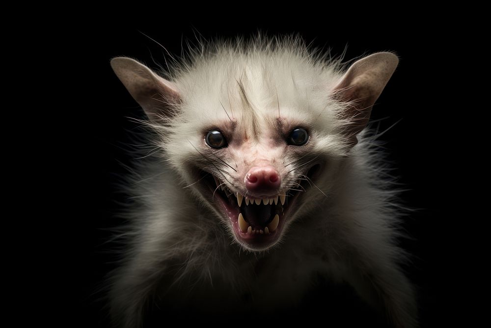 Smiling possum wildlife animal mammal. AI generated Image by rawpixel.