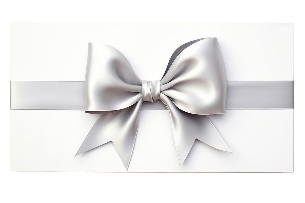White card bow white background celebration. AI generated Image by rawpixel.