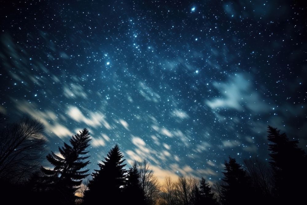 Astronomy night sky outdoors.