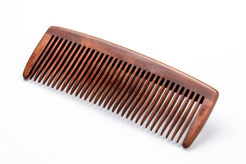 Barbers comb white background eyelash metal.