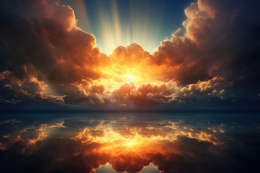  Cloud light nature backgrounds landscape sunlight. AI generated Image by rawpixel.