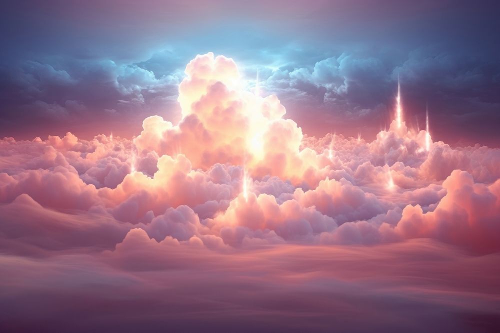  Cloud light nature backgrounds landscape panoramic. AI generated Image by rawpixel.
