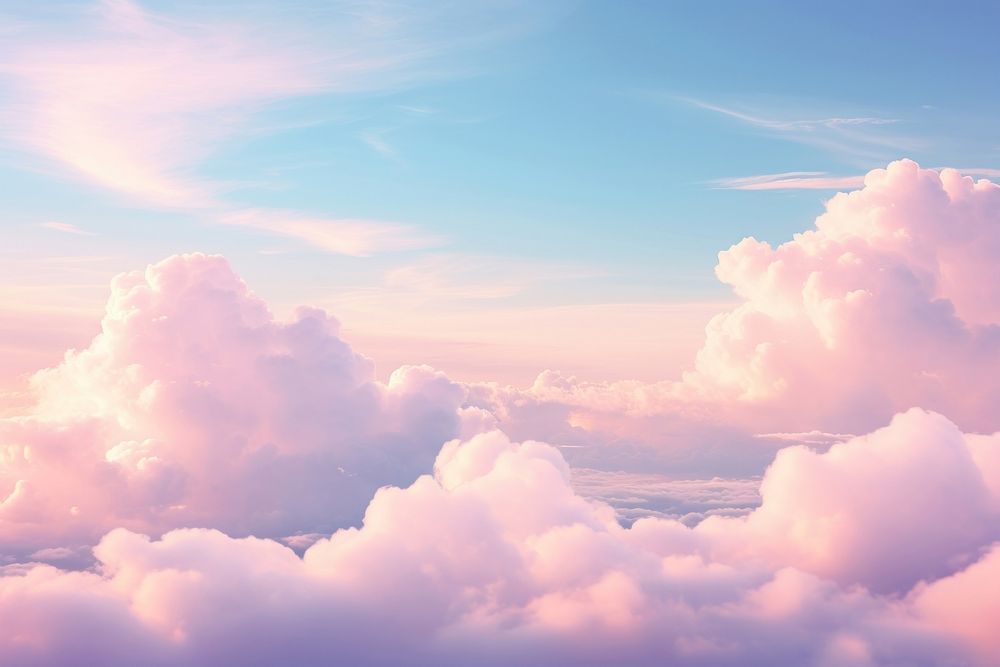  Beautiful cloud pastel nature backgrounds outdoors. AI generated Image by rawpixel.