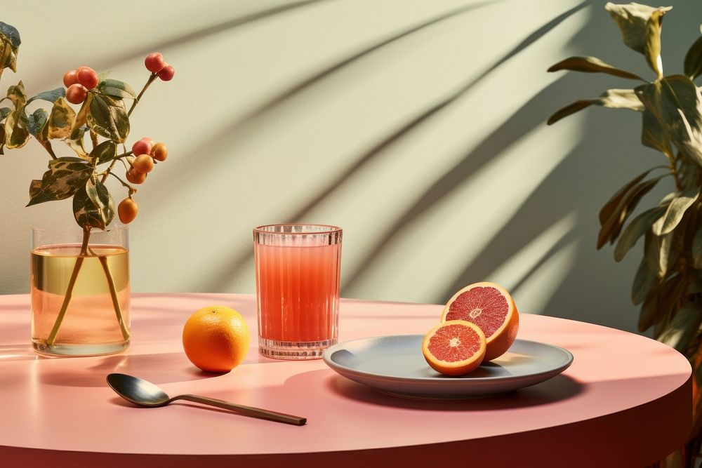 Brunch grapefruit juice drink. AI generated Image by rawpixel.