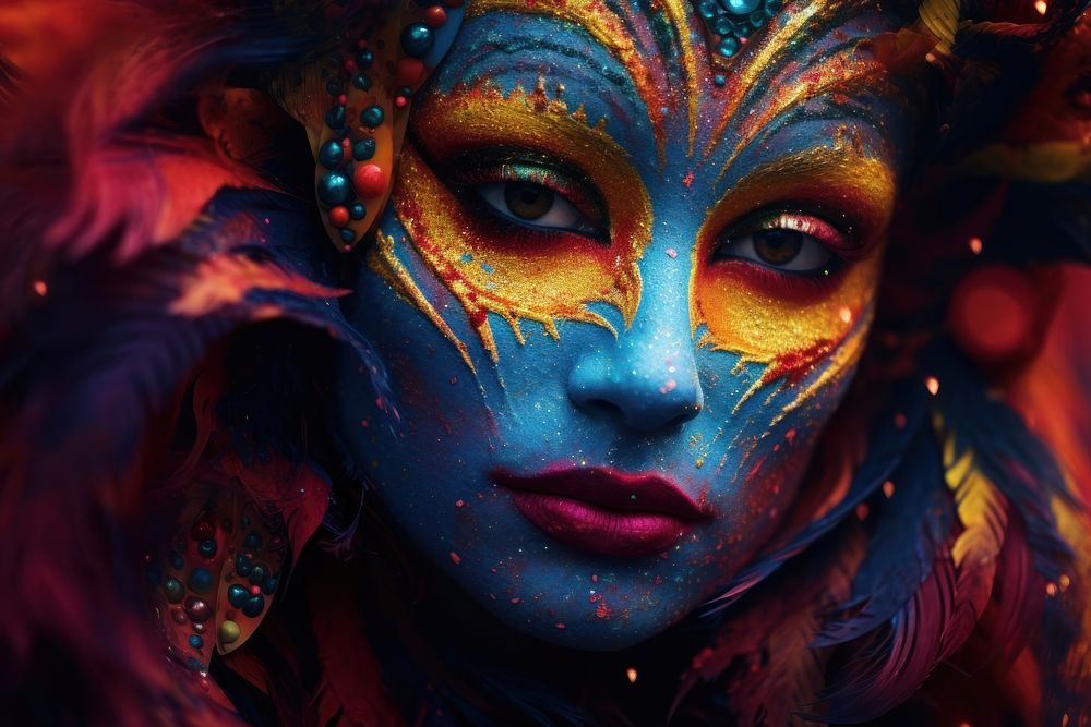  Carnival celebration creativity tradition. AI generated Image by rawpixel.