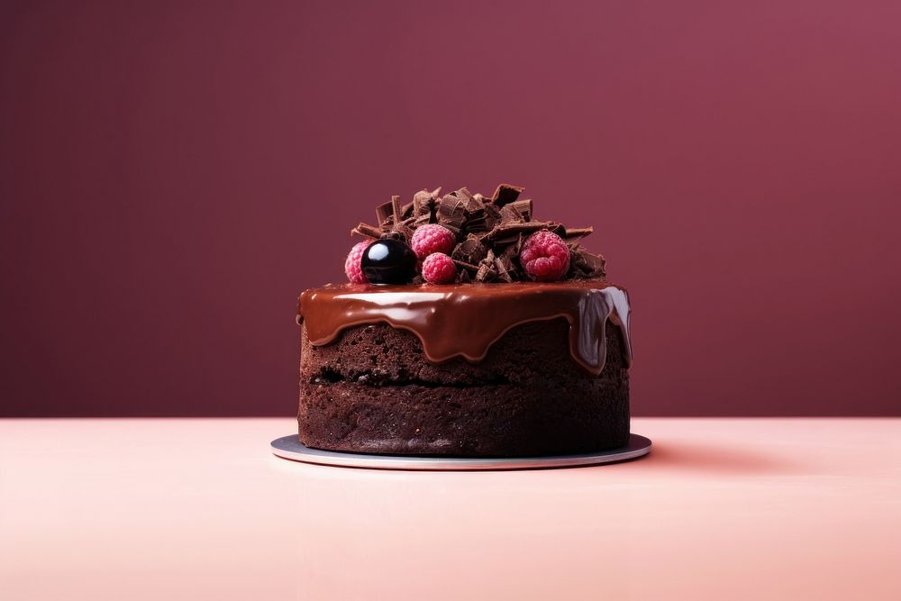  Chocolate cake dessert food confectionery. AI generated Image by rawpixel.
