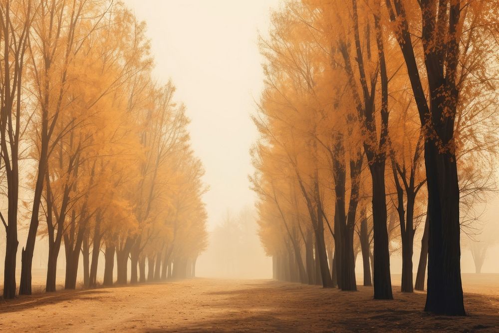Fall trees backgrounds landscape panoramic. AI generated Image by rawpixel.