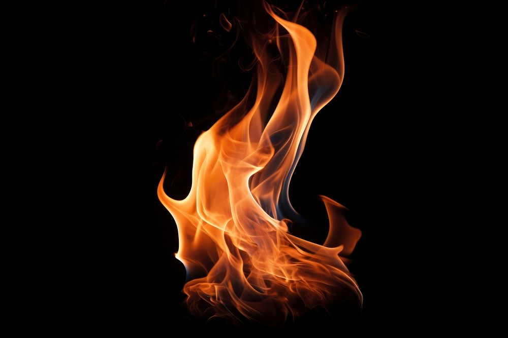  Flame backgrounds bonfire black background. AI generated Image by rawpixel.
