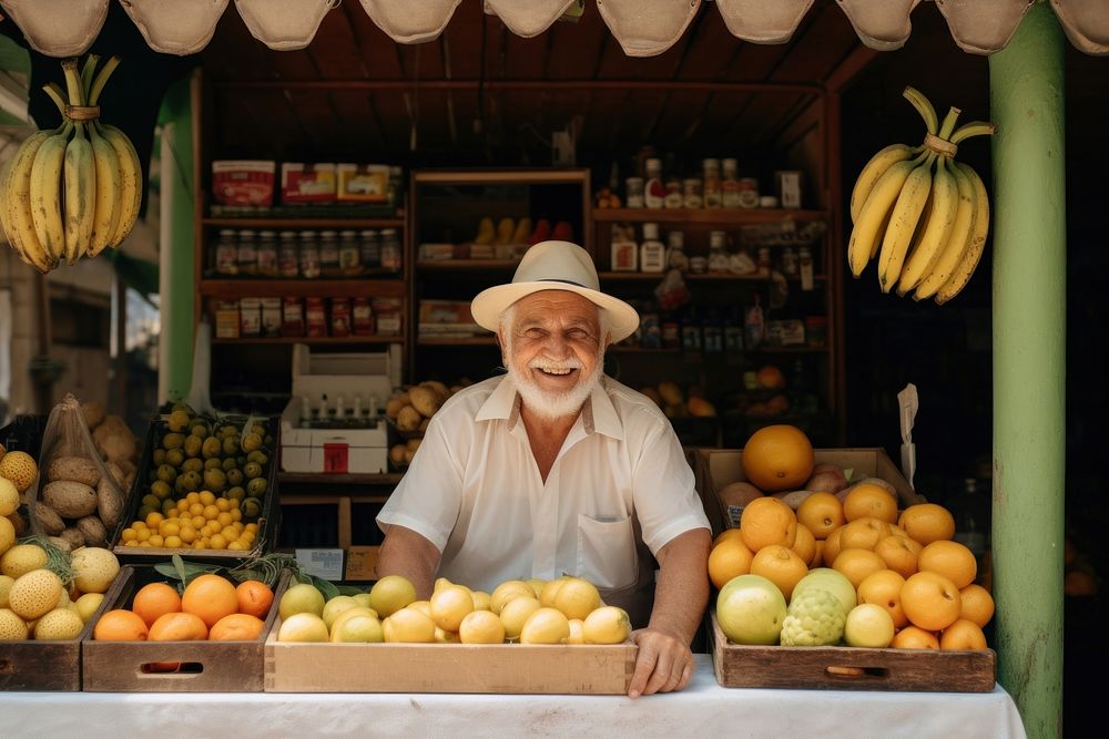 Fruit shop pineapple market adult.
